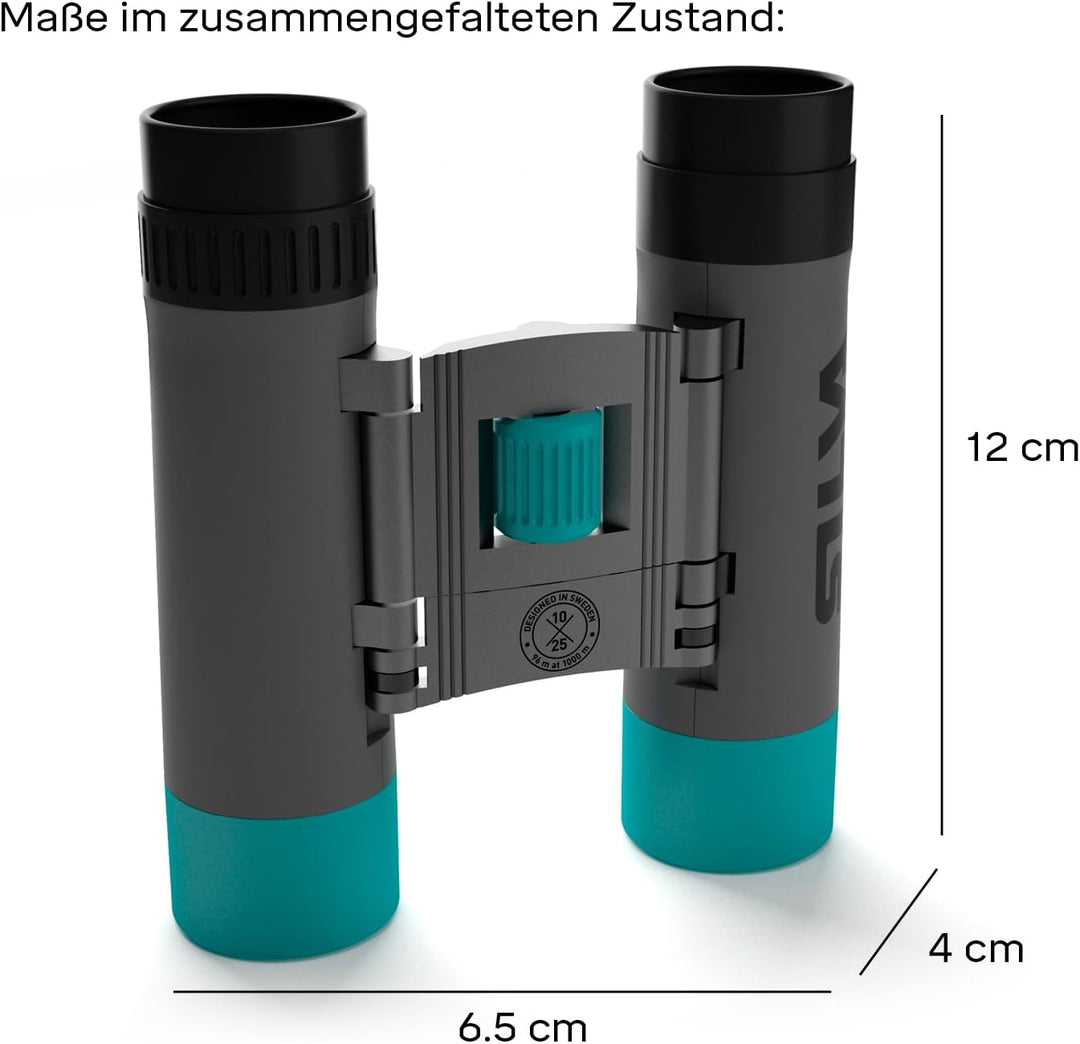 Silva kleines Fernglas Erwachsene & für Kinder - Pocket 10X - 10x25 Wasserfest - BK7 - Faltbares Fer