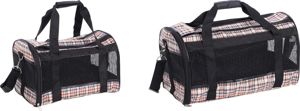Flamingo Hundetasche - Tragetasche Mayfair Braun L – 50x27x31cm – Polyester – Leicht und stabil – Mi