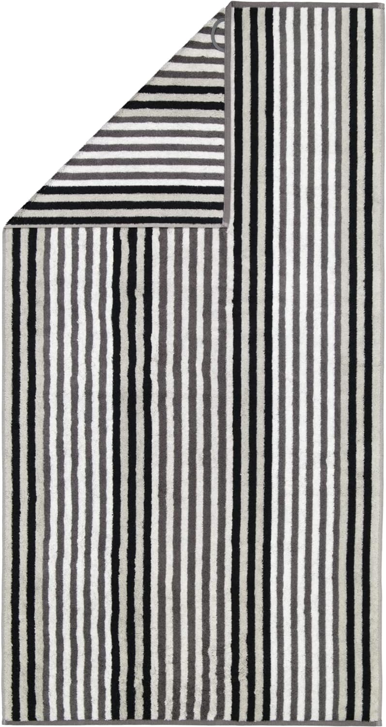CAWÖ Home Handtücher Delight Streifen 6218 Platin - 77 Duschtuch 70x140 cm, Duschtuch 70x140 cm