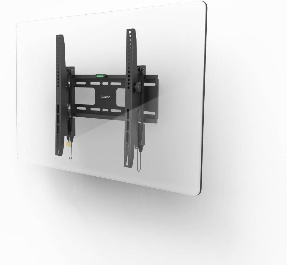 Hama TV Wandhalterung, neigbar, mit Diebstahlschutz (TV Wandhalterung 32-65 Zoll, VESA 100x100 bis V