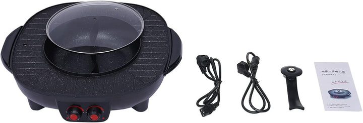 Electric Hot Pot und grill Hotpot Topf 2 in 1 2000W 3L Antihaft-Beschichtung für 5-6 Personen für Fa