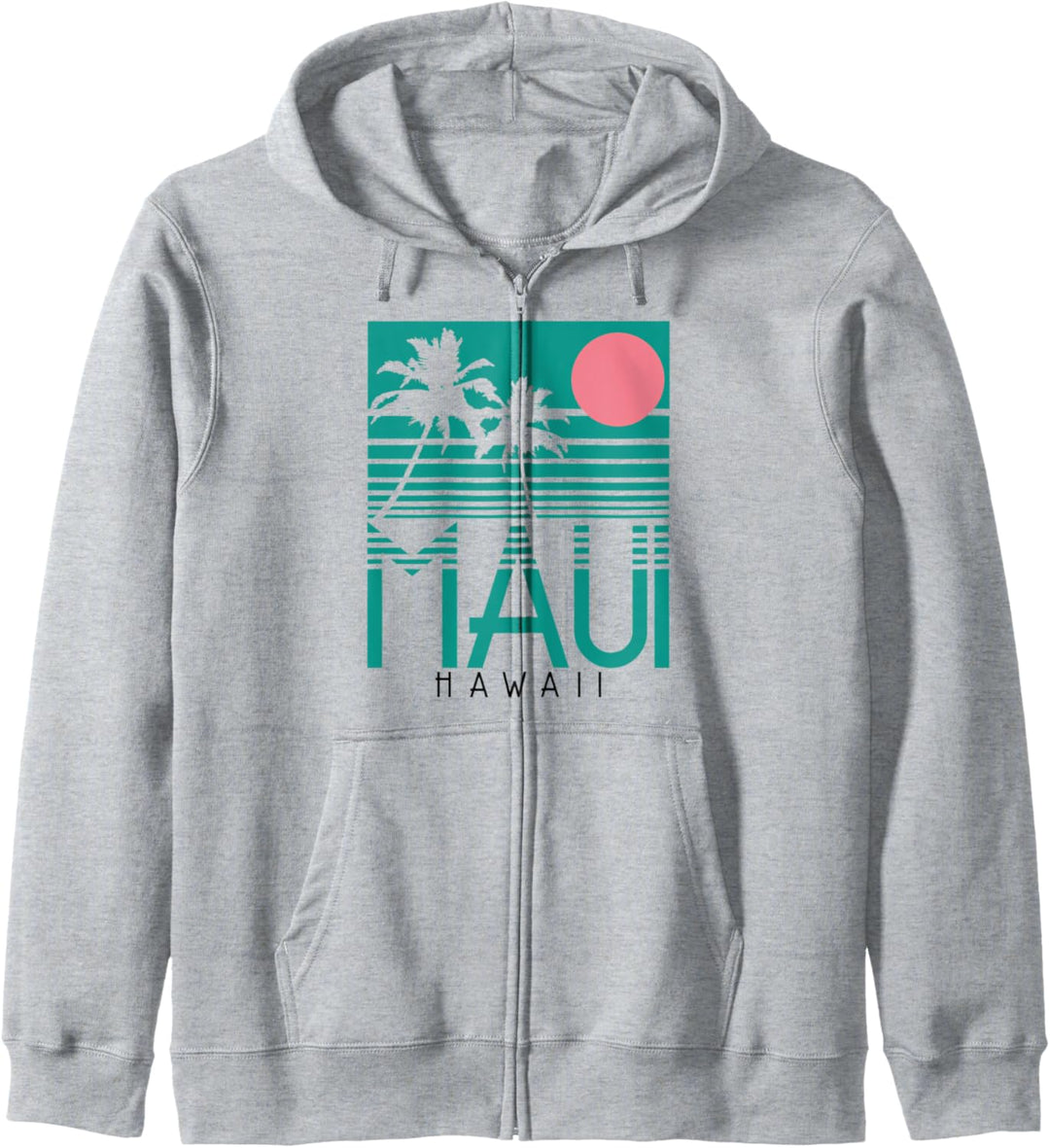 Maui Hawaii Palmen Surf Vintage Retro Hawaii Islands Kapuzenjacke