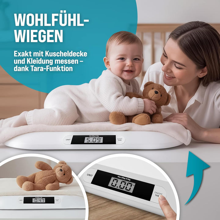 MONZANA® Babywaage Digital bis 20 kg LED Anzeige Abschalt- &amp; Tarierfunktion Kinder Säuglinge Tierwaa