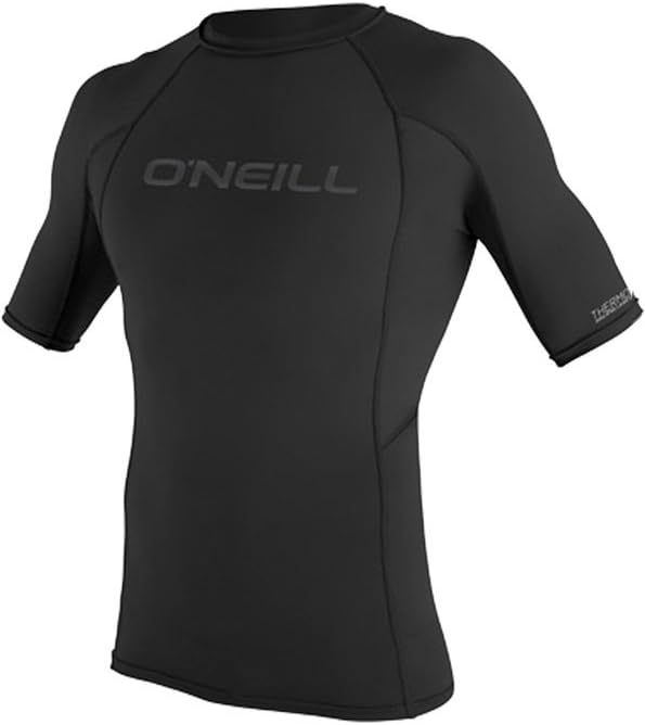 O';Neill Thermo-X Kurzarmshirt mit runden Top Schwarz - Easy Stretch Schnell Dry - Wasserabweisung,