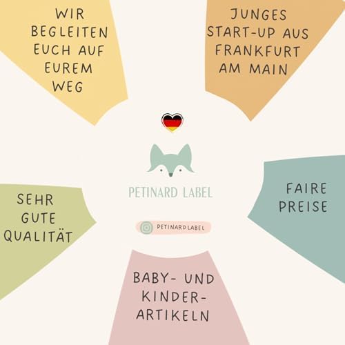 Petinard Label Musselin Schirmütze Sonnenhut mit Nacken- und Ohrenschutz UV-Schutz (UPF 50+) für Bab