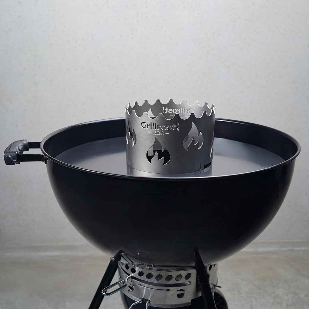 Grillrost.com Das Original Edelstahl Wokaufsatz | Krone für alle Feuerplatten mit 20cm Feuerloch mit