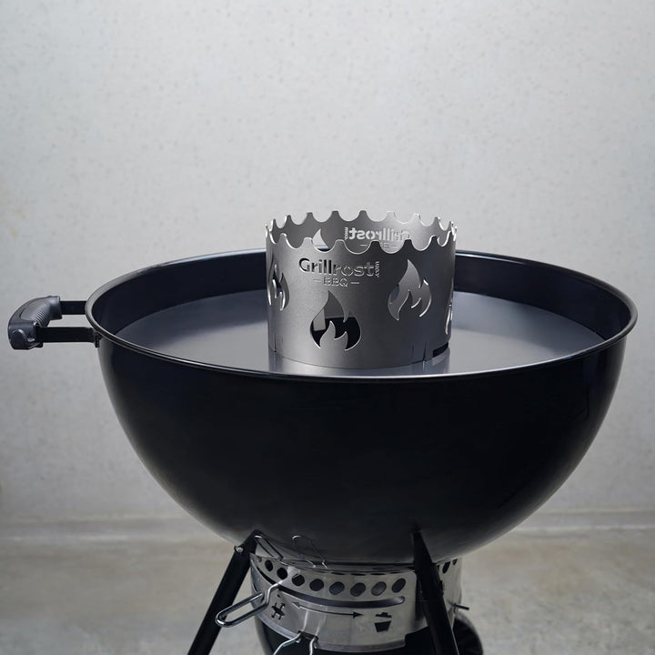 Grillrost.com Das Original Edelstahl Wokaufsatz | Krone für alle Feuerplatten mit 20cm Feuerloch mit
