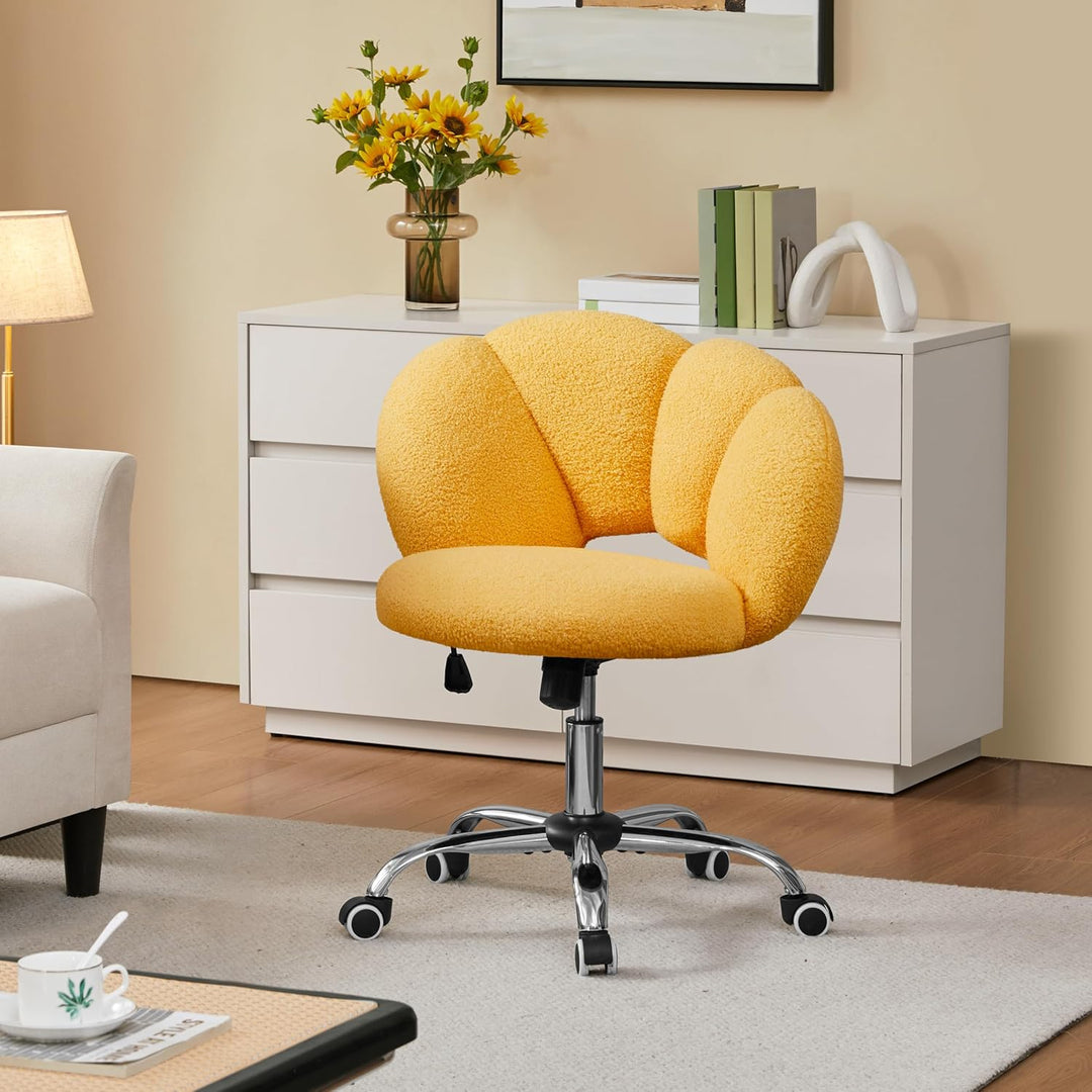 Yaheetech Schreibtischstuhl Bürostuhl Ergonomisch Bürosessel in Wolkenform Schminktischstuhl bis 136