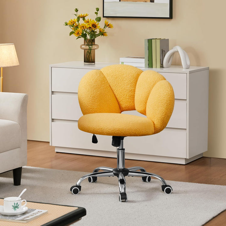 Yaheetech Schreibtischstuhl Bürostuhl Ergonomisch Bürosessel in Wolkenform Schminktischstuhl bis 136