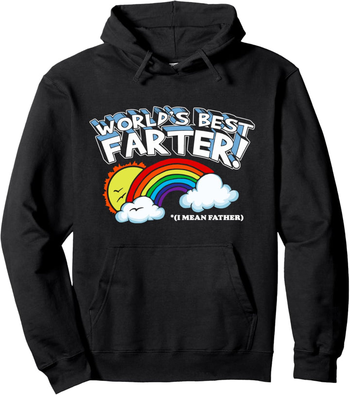 World's Best Farter! I Mean Father - Funny Father's Day 80s Pullover Hoodie