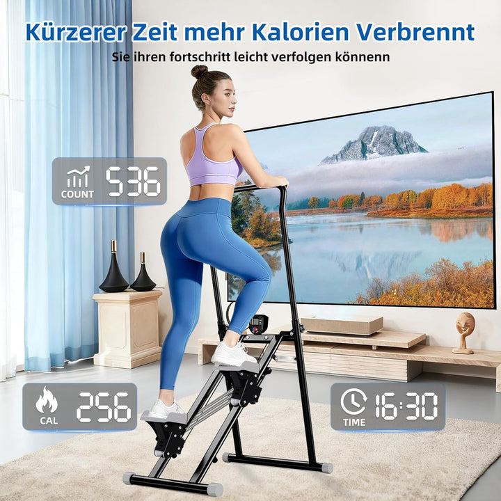 Stair Stepper für Zuhause, Stairmaster mit Einstellbarem 3 Stufen Widerstand für Ganzkörpertraining,