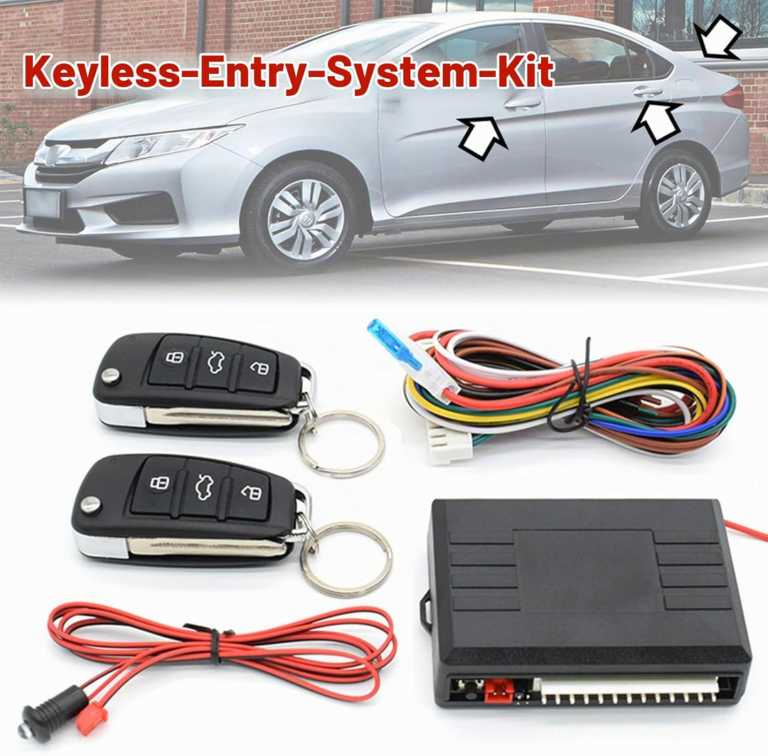 XUKEY Auto Zentralverriegelung Universal Keyless Go Nachrüsten Schlüsselloses Zugangssystem Auto Tür