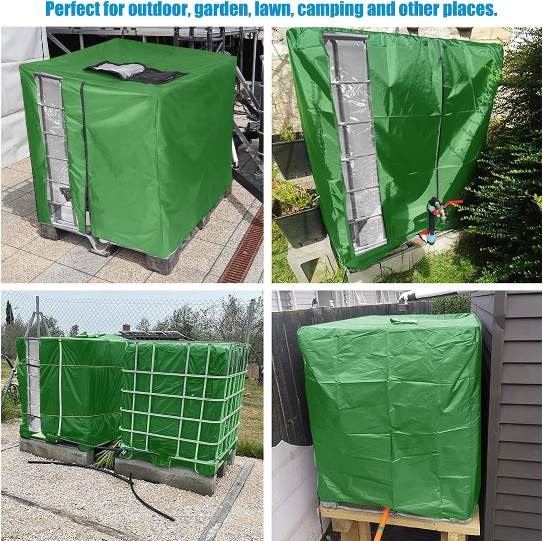 420D 1000L IBC Tank Abdeckung Upgrade,Abdeckplane IBC Container 1000l für Wassertank mit Reissversch