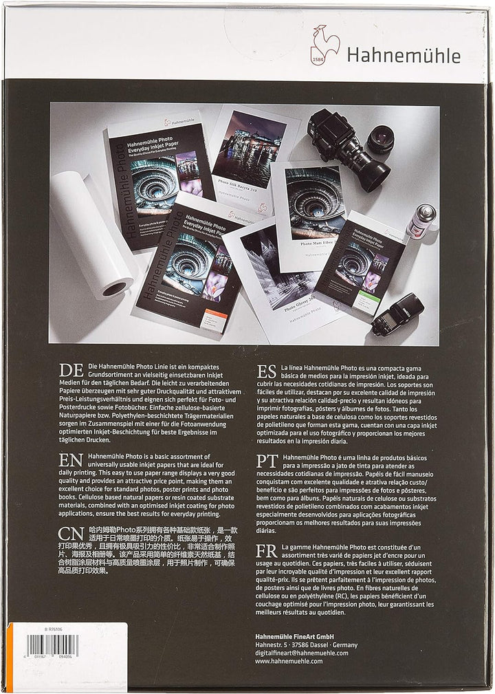 Hahnemühle 10641901 Photo Matt Fibre Papier, 200 g/m², DIN A3, 297 x 420 mm, Warmweiss, 297 x 420 mm