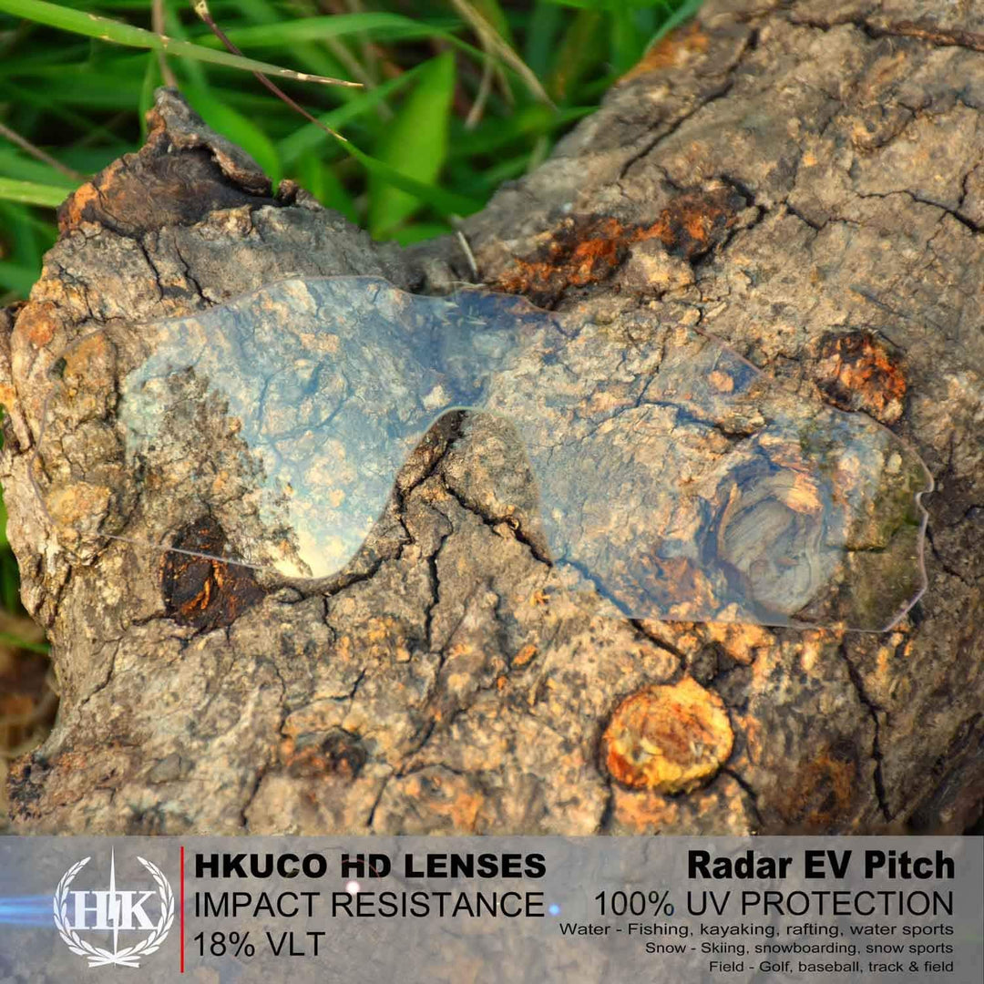 HKUCO verstärken Männer Ersatzgläser für Oakley Radar EV Pitch Sunglasses Blau/Transparent Polarized