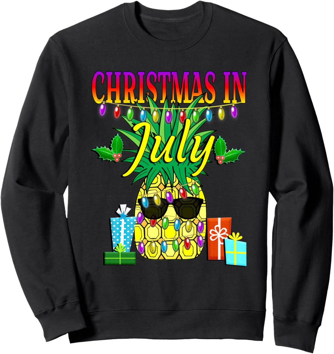 Weihnachten Im Juli Sommer lustige Ananas Sonnenbrille Sweatshirt