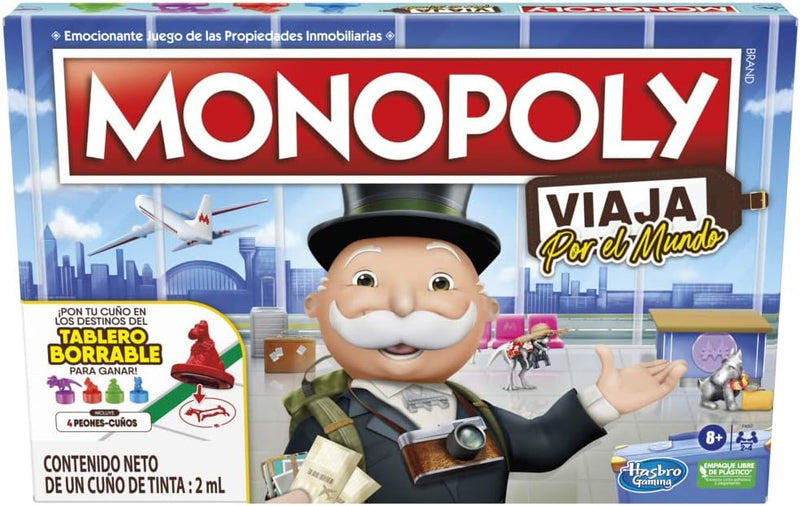 HASBRO JUEGOS MONOPOLY VIAJAR POR EL MUNDO +8 AÑOS