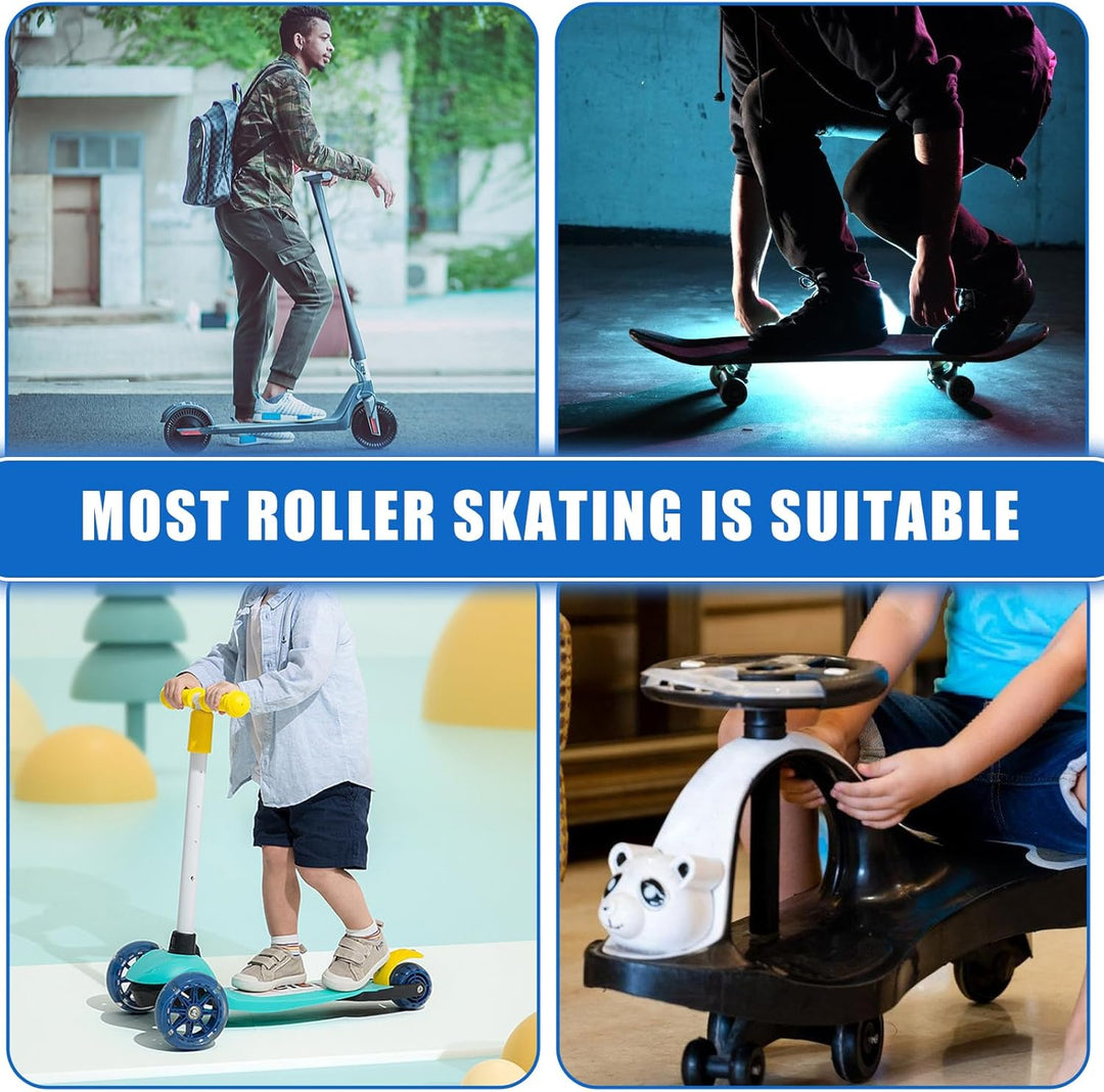 4 Stück Leuchtende Stunt Scooter Rollen, 80mm Leuchtende Stunt Scooter Roller Räder, Led Ersatzräder