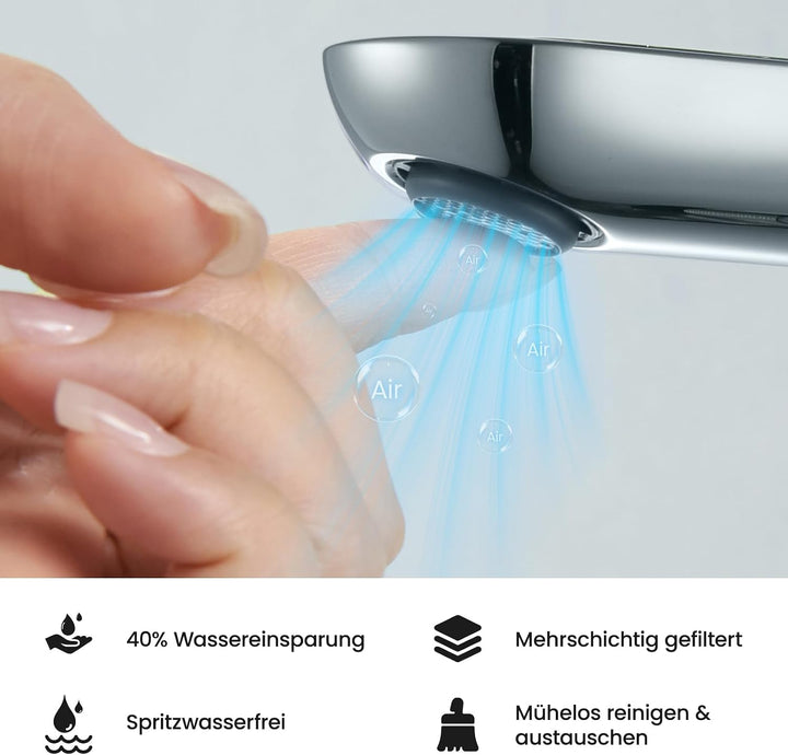 CECIPA Wasserhahn Bad Bleifrei, Waschtischarmatur mit Auslauf Höhe 10cm | Hochdruck Waschbecken Arma