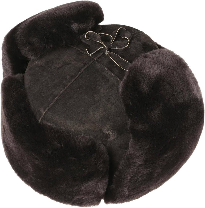 Leder Lapeer Fliegermütze (XXL/62-63 - braun)