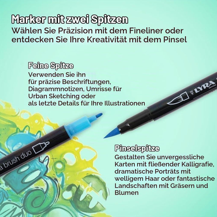 LYRA Aqua Brush Duo Set mit 24 Farben, 1 stück (24er Pack), 24 Farben