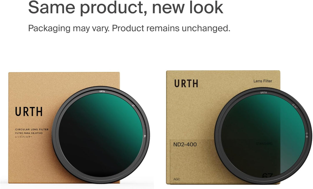 Urth 40,5 mm Variabler Graufilter ND2-400 (1-8.6 Stop) ND Filter 40.5mm, 40.5mm