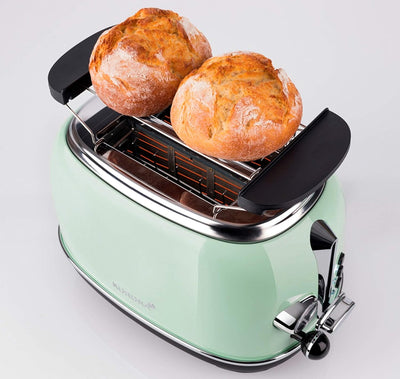 Korona 21665 Toaster | 2 Scheiben | Mint | Röstgrad-Anzeige | Auftauen | Rösten | Aufwärmen | 810 Wa