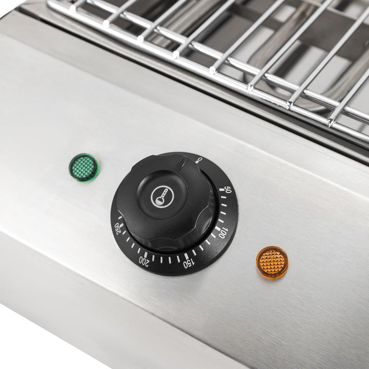 220V Elektrogrill Elektrischer Grillkocher 2.6KW 50-300°C Verstellbarer Temperatur Tischgrill mit Ab