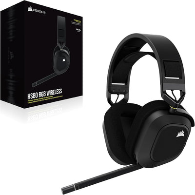 Corsair HS80 RGB WIRELESS Premium-Gaming-Headset mit Dolby Atmos (niedrige Latenz, omnidirektionales