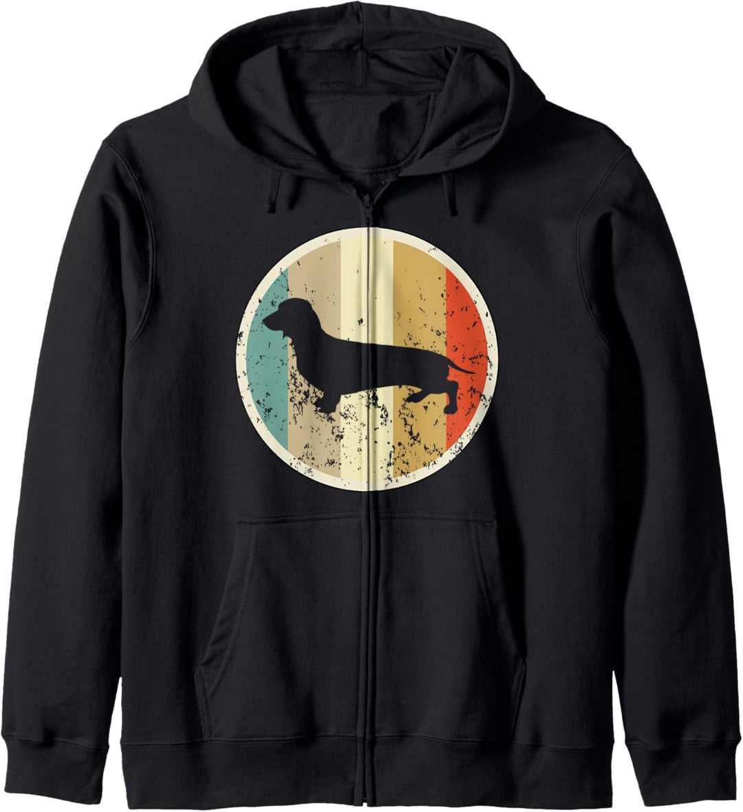 Retro Vintage Style Kurzhaarteckel Teckel Dachshund Dackel Kapuzenjacke