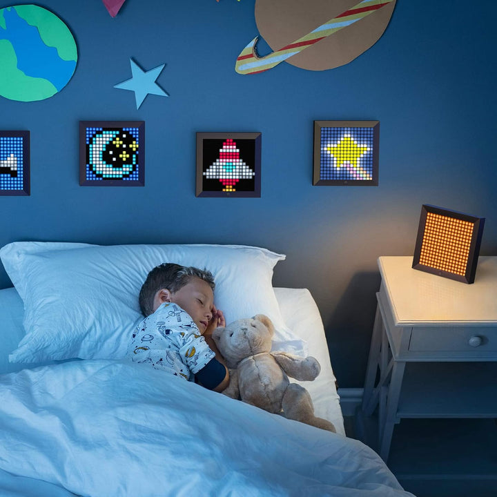 Divoom Pixoo Pixel Art Digitaler Bilderrahmen, Programmierbares 16 * 16 RGB LED Panel, Smart Clock m