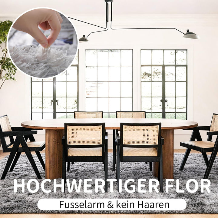 VOFUSHON Wohnzimmer Hochflor Teppich,Shaggy Flur Läufer Teppich Modern Flauschiger Weich Bunte Batik