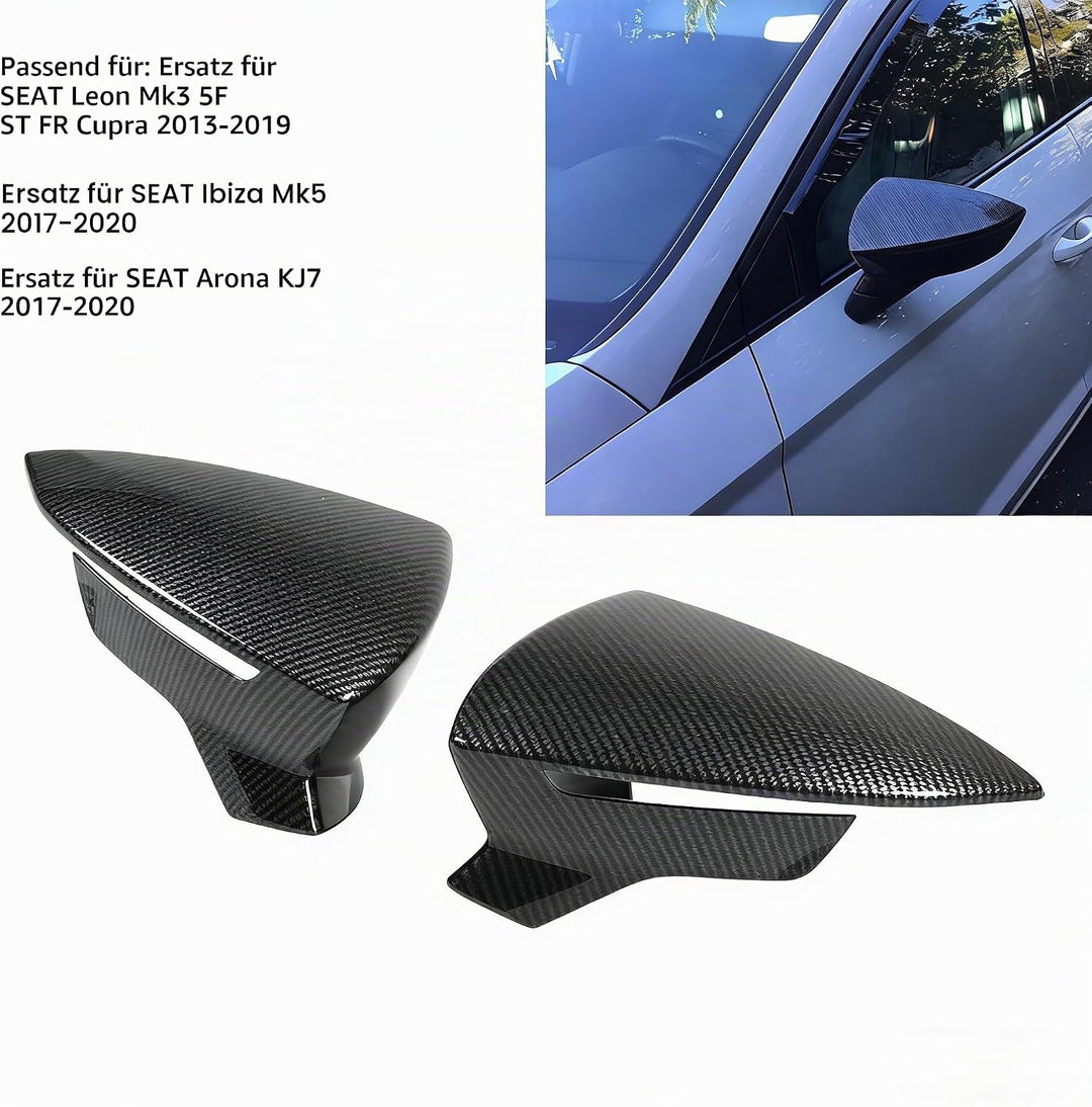 2 stücke Rückspiegel Streifen Abdeckung Trim Seitenflügel Spiegelkappen Ersatz für Leon Mk3 5F ST FR