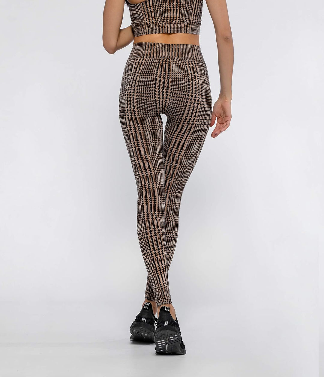 Heart And Soul Damen Leggings Donna-Houndstooth Sportgamaschen S Schwarz, S Schwarz