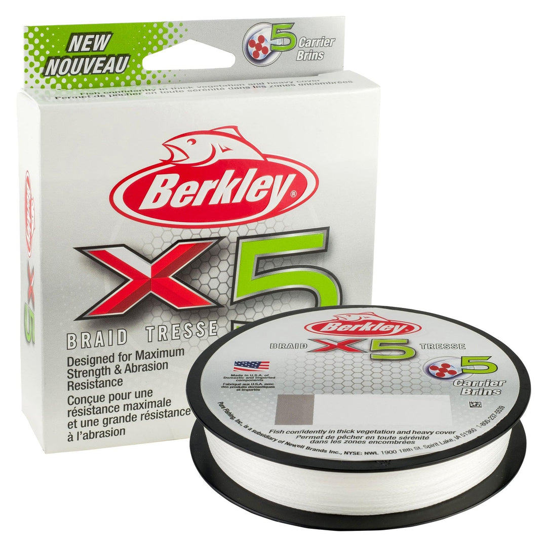 Berkley X5 geflochtene Angelschnur – Starke 5-fache geflochtene Schnur zum Salz- und Süsswasserangel