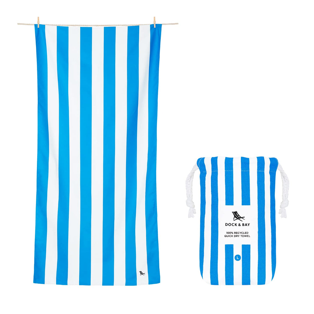 Dock &amp; Bay Strandhandtuch - Schnell trocknende Mikrofaser, ohne Sand - Kompakt, Leicht - 100% recyce