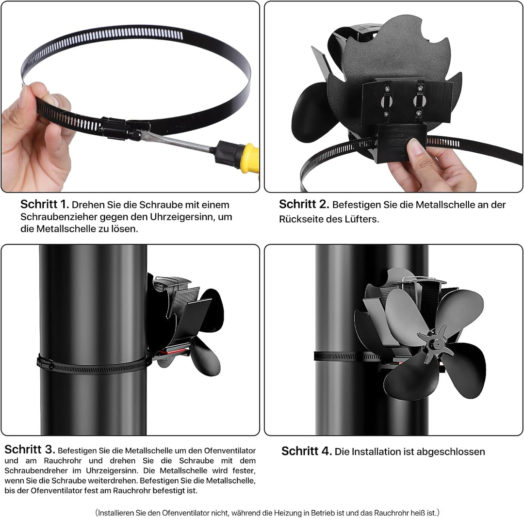 Signstek Ofenventilator Kaminventilator (Magnetisch)