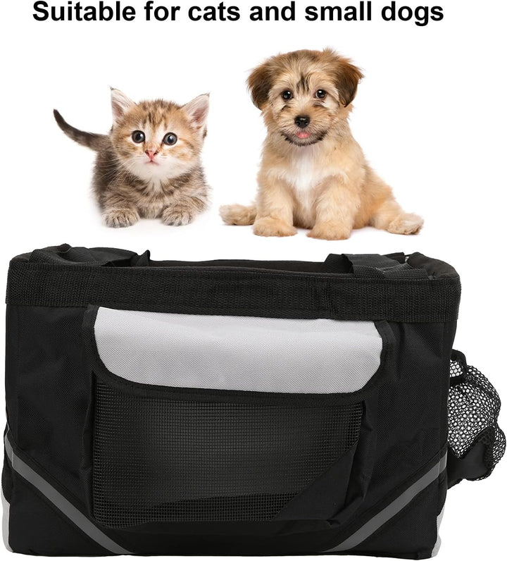 Semiter Hundekorb für Fahrrad, Schnellspanner Lenkeradapter Hundefahrradtasche für draussen für Katz