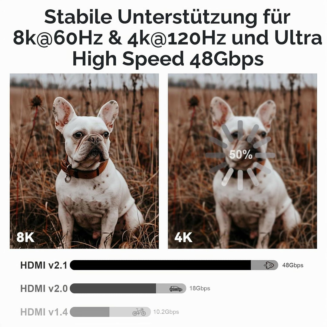 8K HDMI 2.1 Kabel Glasfaser 20m, Ultra High Speed HDMI Aktives Kabel, Lang HDMI Glasfaserkabel, 48Gb