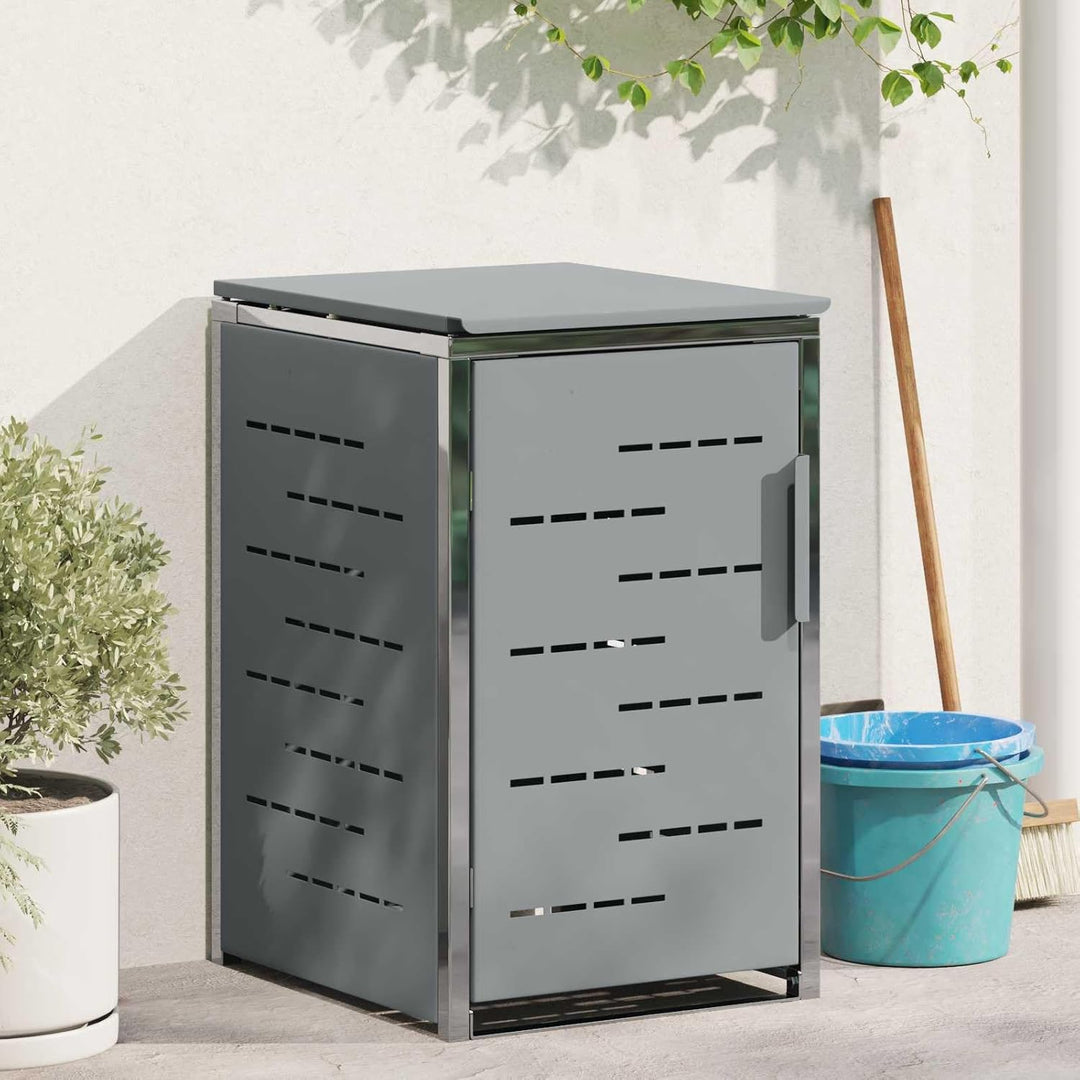 vidaXL Mülltonnenbox für 1 Behälter 240L Grau, Grau