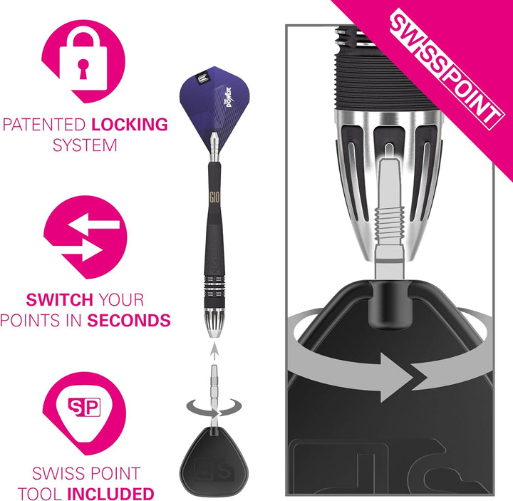 Target Darts Phil Taylor Power 9-Five Gen 10 95% Wolfram Swiss Point Stahlspitze Dart Satz 26 g, 26