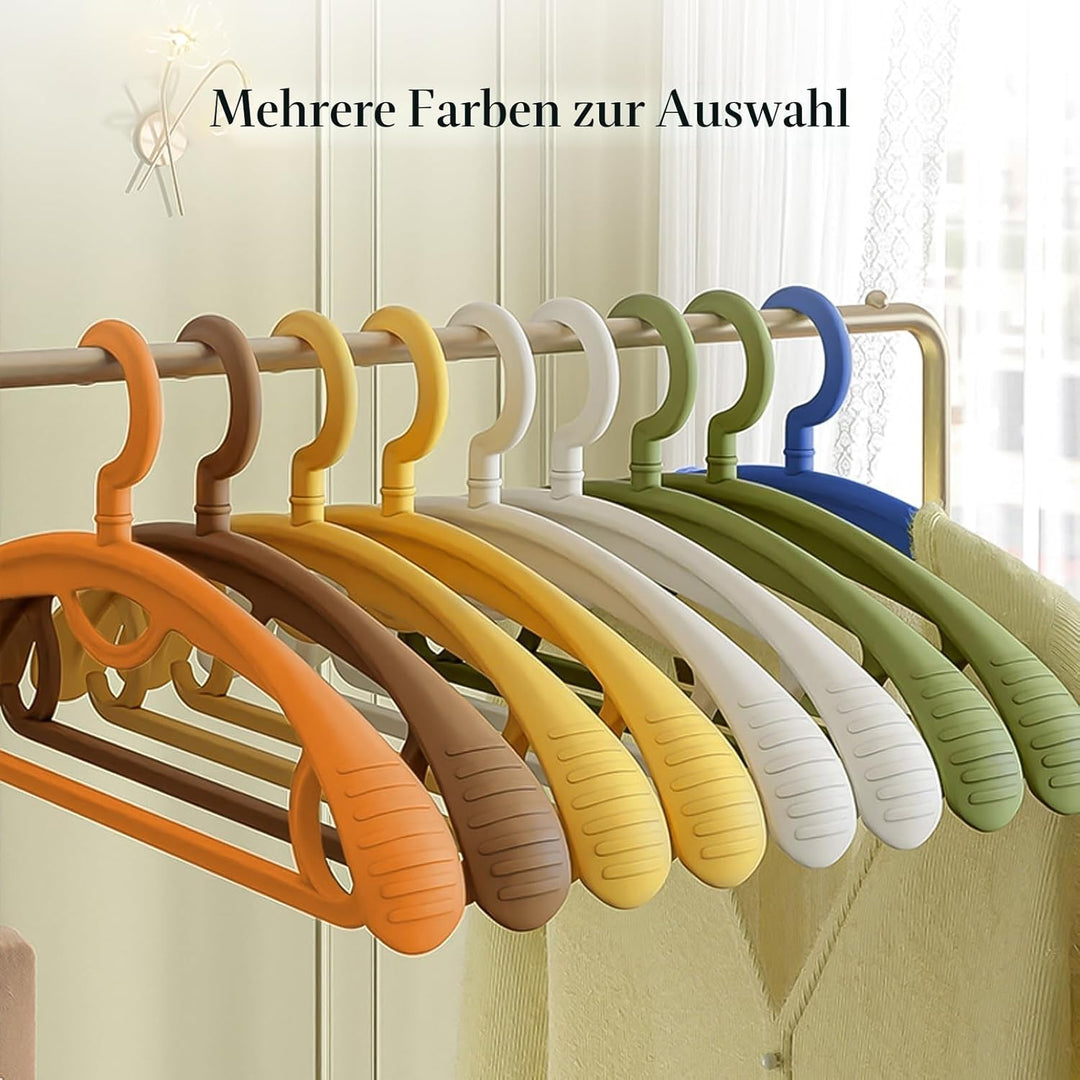 OYUEGE Um 360 Grad drehbarer Kunststoff-Kleiderbügel, extra dicker Kunststoff, breite Schultern, für