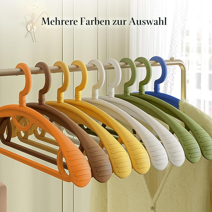 OYUEGE Um 360 Grad drehbarer Kunststoff-Kleiderbügel, extra dicker Kunststoff, breite Schultern, für