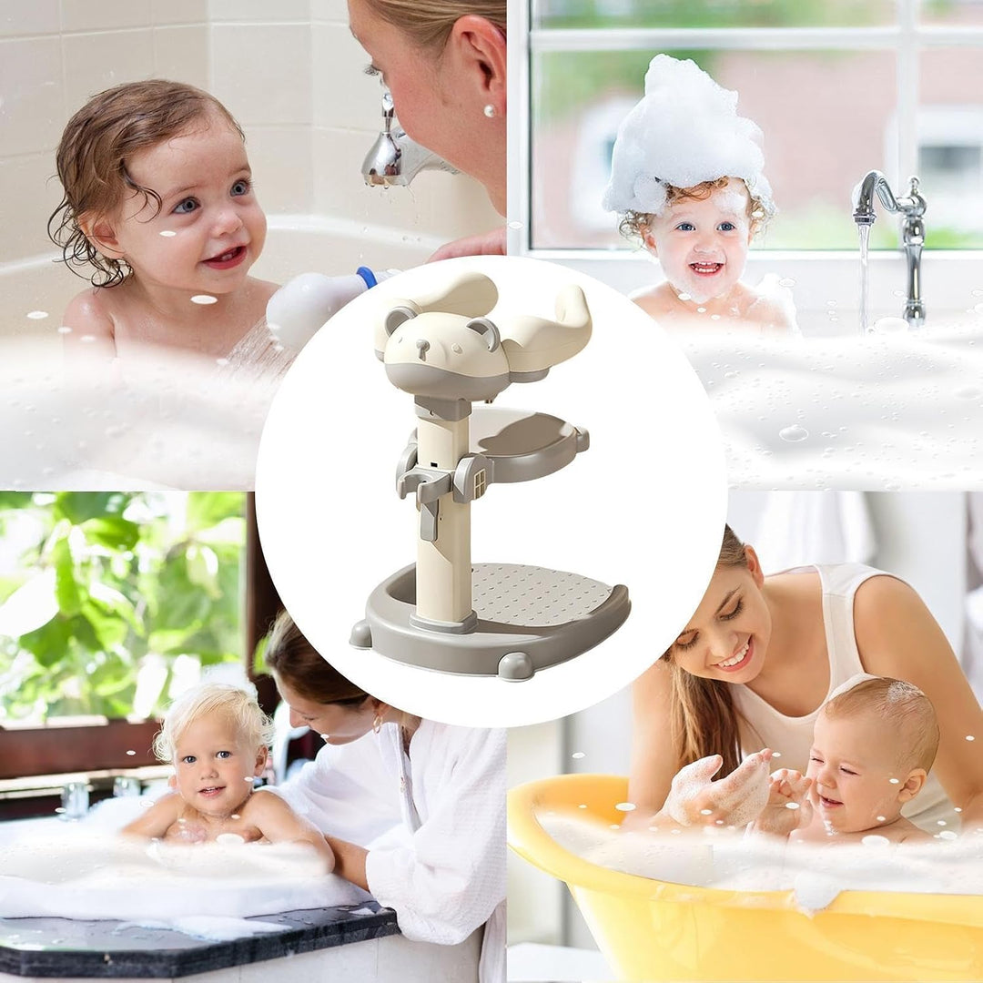 Babys Dusche Ständer, Rutschfester Duschständer Höhenverstellbar 50-56cm Einstellbarer Babys Shower