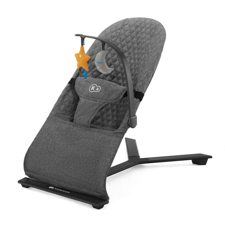 Kinderkraft Babywippe MIMI, Spielbügel mit 2 Spielzeuge, verstellbare Rückenlehne, Weiches Material,