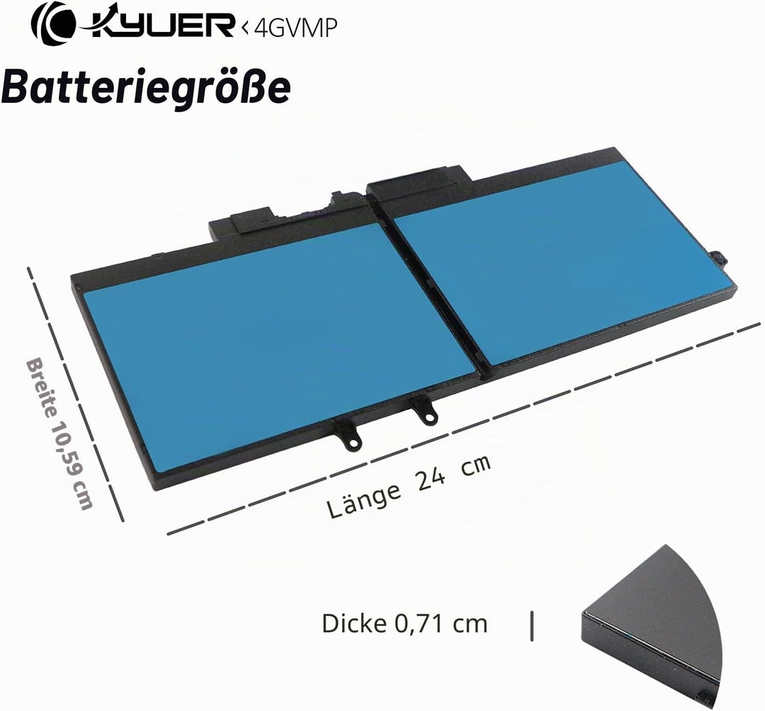 K KYUER 68Wh 4GVMP Laptop Akku Replacement für Dell Latitude 5400 E5400 5410 E5410 5500 E5500 5510 E