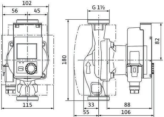Wilo Stratos PICO plus 2.0 25/0,5-4 Hocheffizienz-Umwälzpumpe DN 25 1 1/2 Zoll
