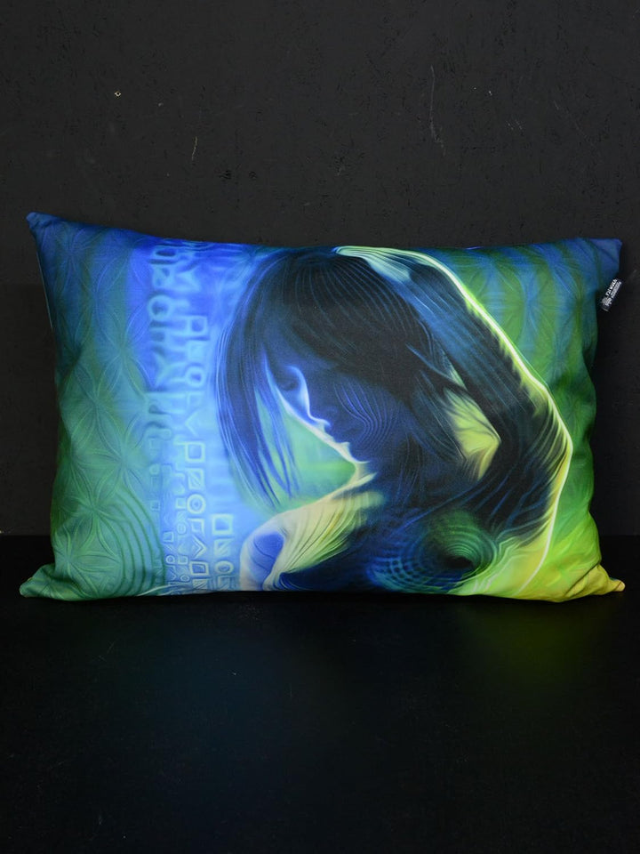 PSYWORK Schwarzlicht Kissen Neon Prismatic, 50x70cm