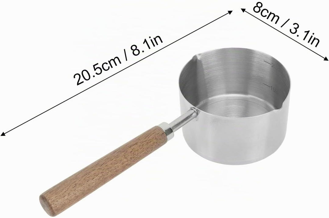 Ejoyous Kleiner Milchtopf Induktion 200ml, Edelstahl Milchpfanne Topf Tragbarer Butterschmelztopf So