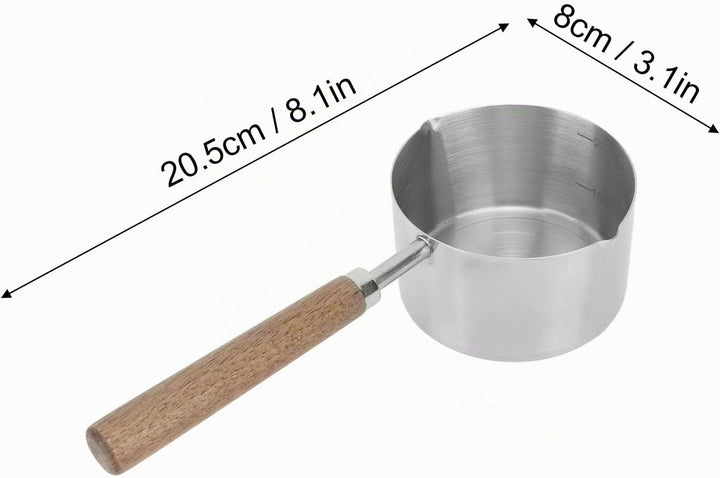 Ejoyous Kleiner Milchtopf Induktion 200ml, Edelstahl Milchpfanne Topf Tragbarer Butterschmelztopf So